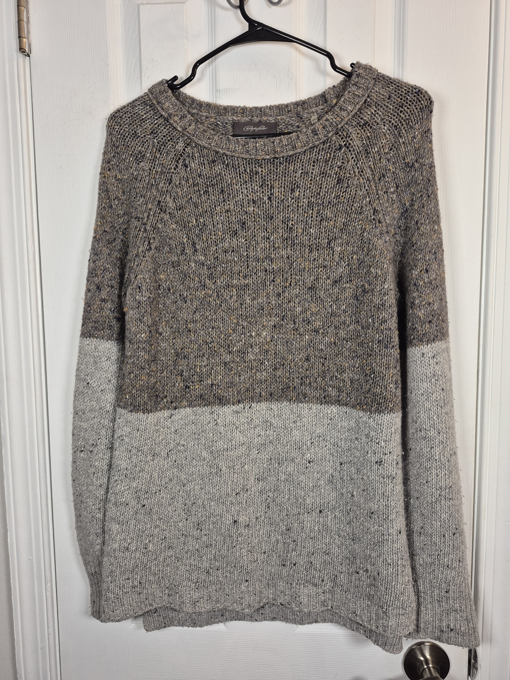 Christopher Fischer Extra Fine Merino Wool Alpaca Colorblock Knit Sweater M
